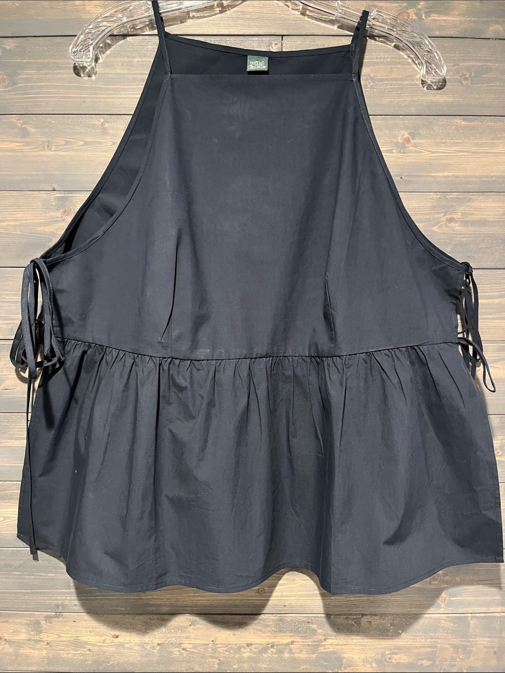 NWT Navy Blue Peplum Tie-Side Tank Top XL